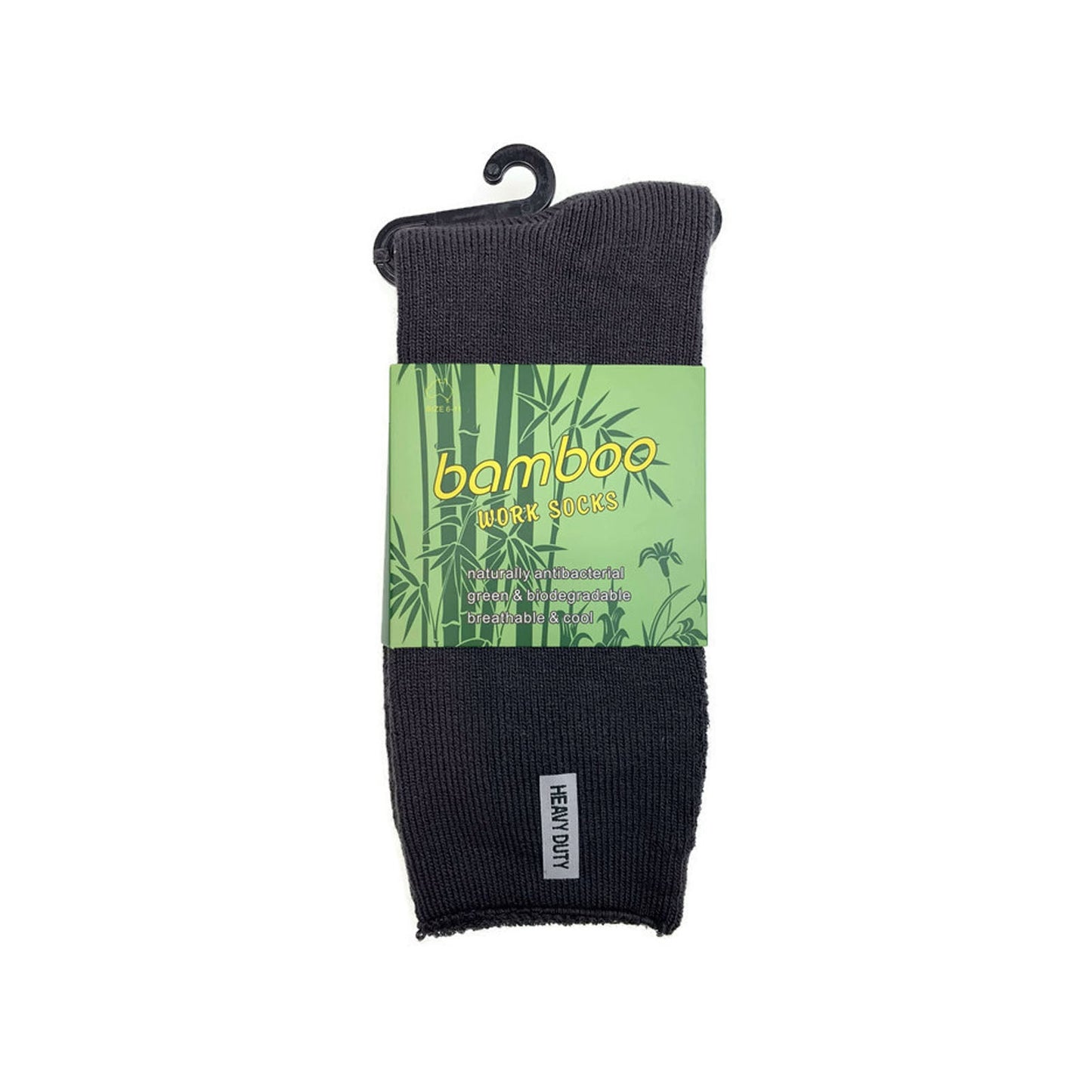 3 Pairs Mens Bamboo Rich Work Socks Thick Cushioned Anti Odour - Charcoal Grey