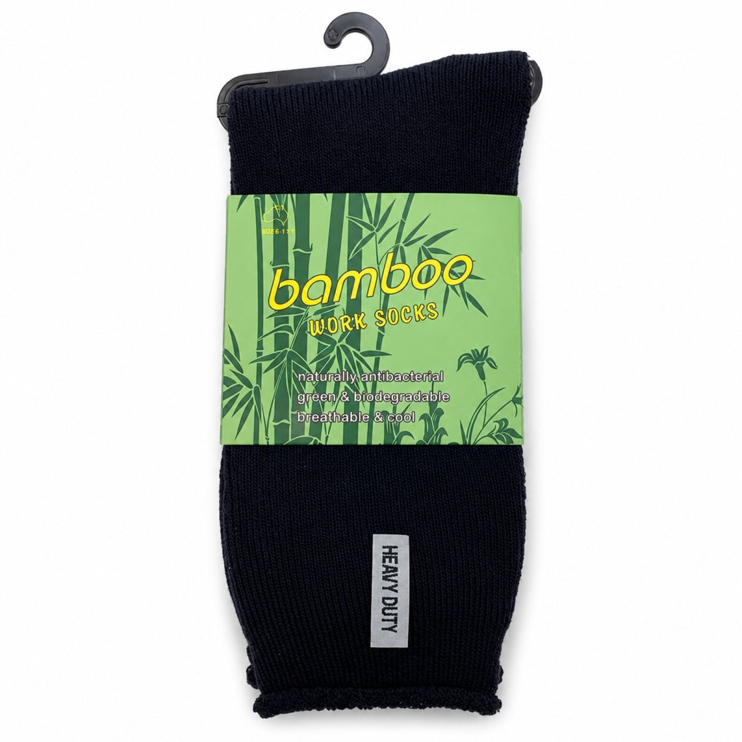 3 Pairs Mens Bamboo Rich Work Socks Thick Cushioned Anti Odour - Navy Blue