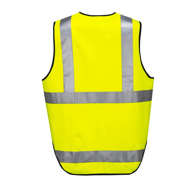 3x HUSKI Hi Vis Patrol Vest 3M Tape Safety Workwear High Visibility Bulk - Yellow-3