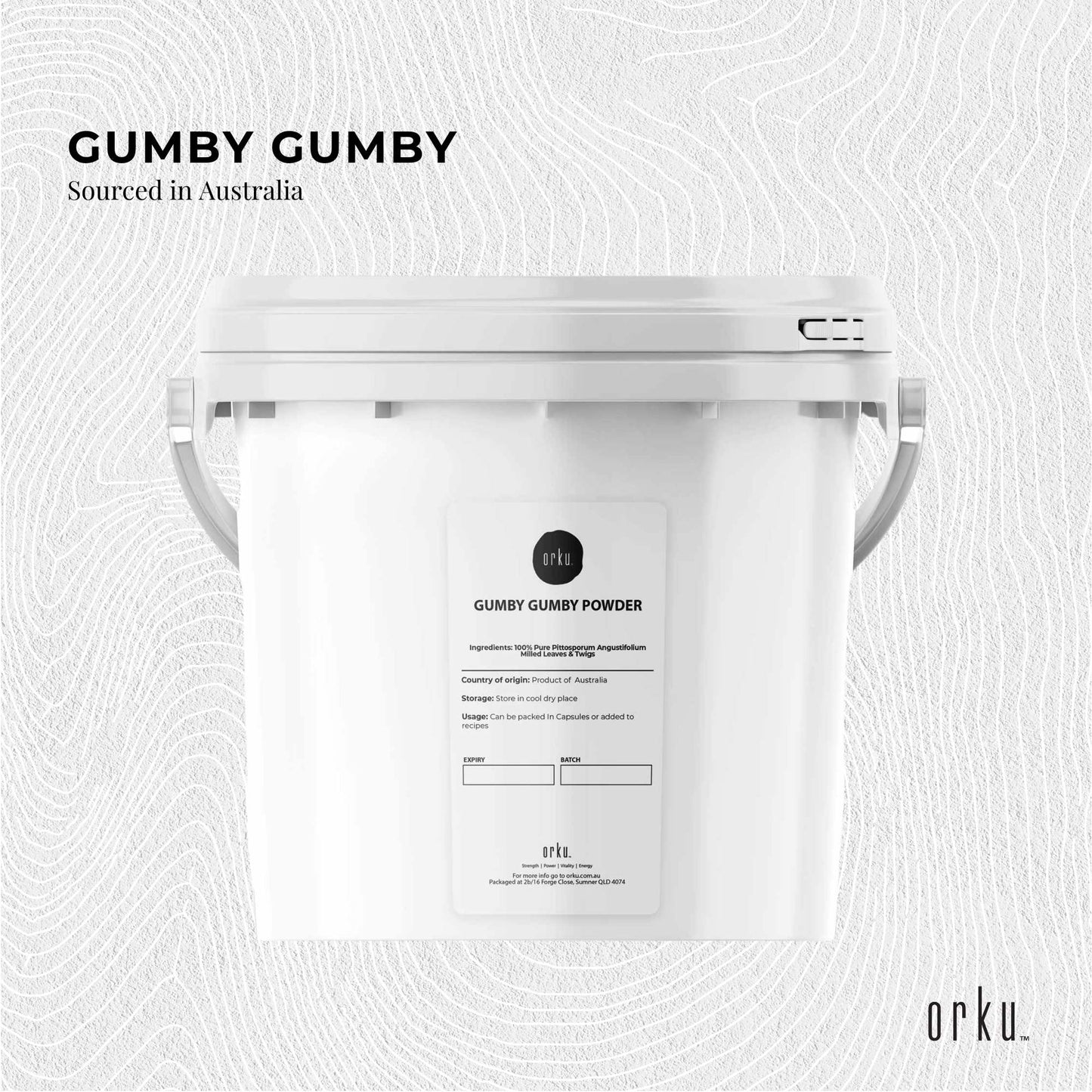 3Kg Gumby Gumby Pure Powder Tub Gumbi Aboriginal Plant Pittosporum Angustifolum-2