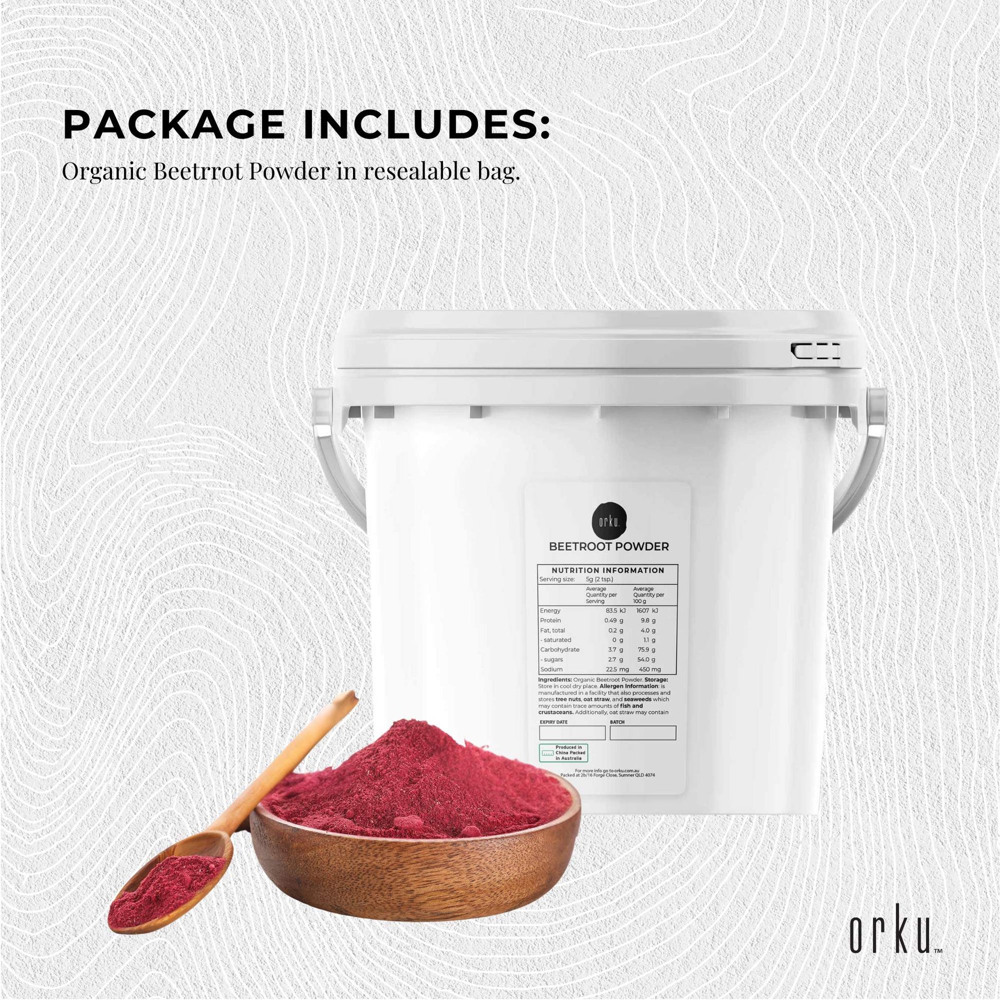 3Kg Organic Beetroot Powder Bucket Superfood Beet Root Supplement Beta Vulgaris-2