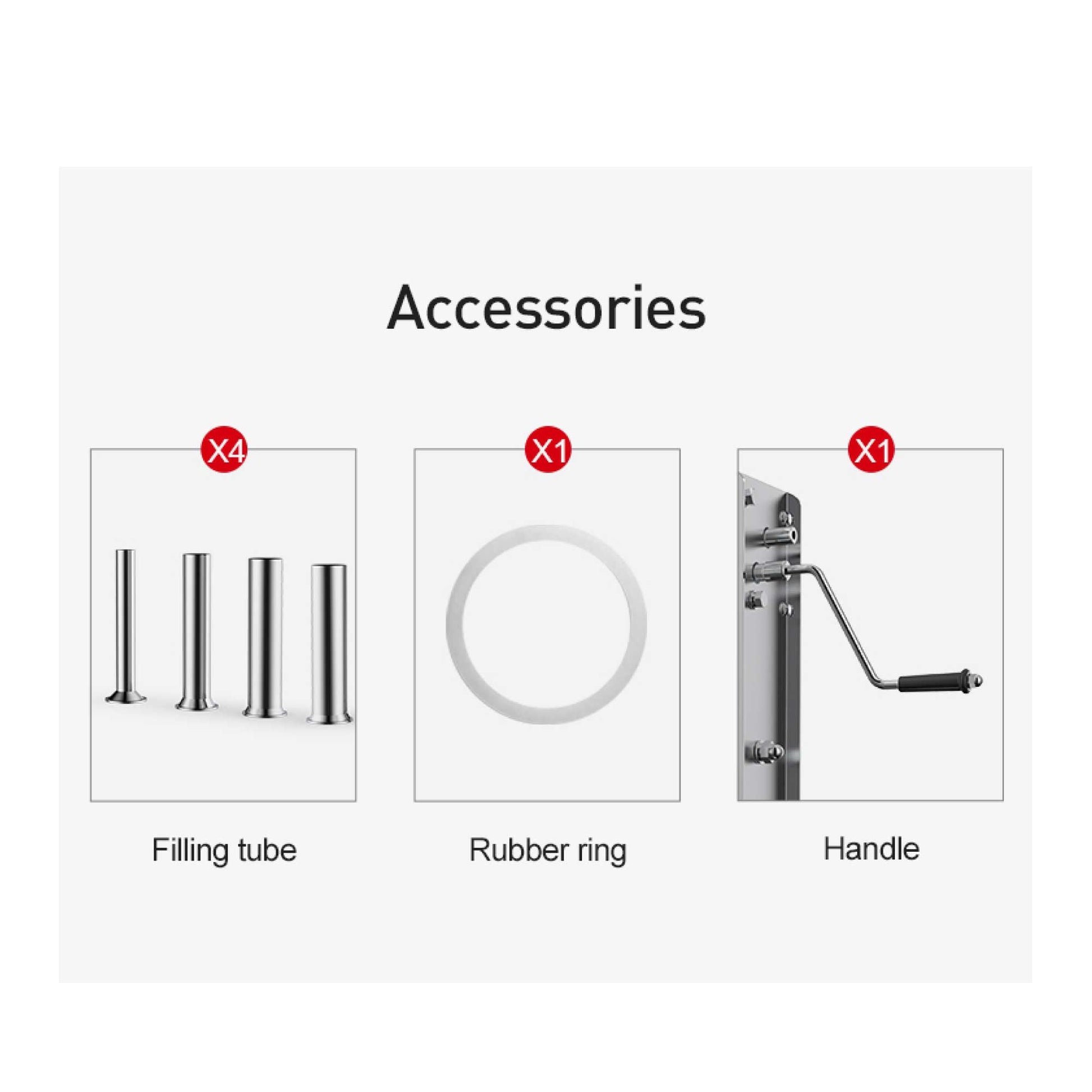 3L Manual Vertical Sausage Filler - Stainless Stuffer Meat Press Machine-4