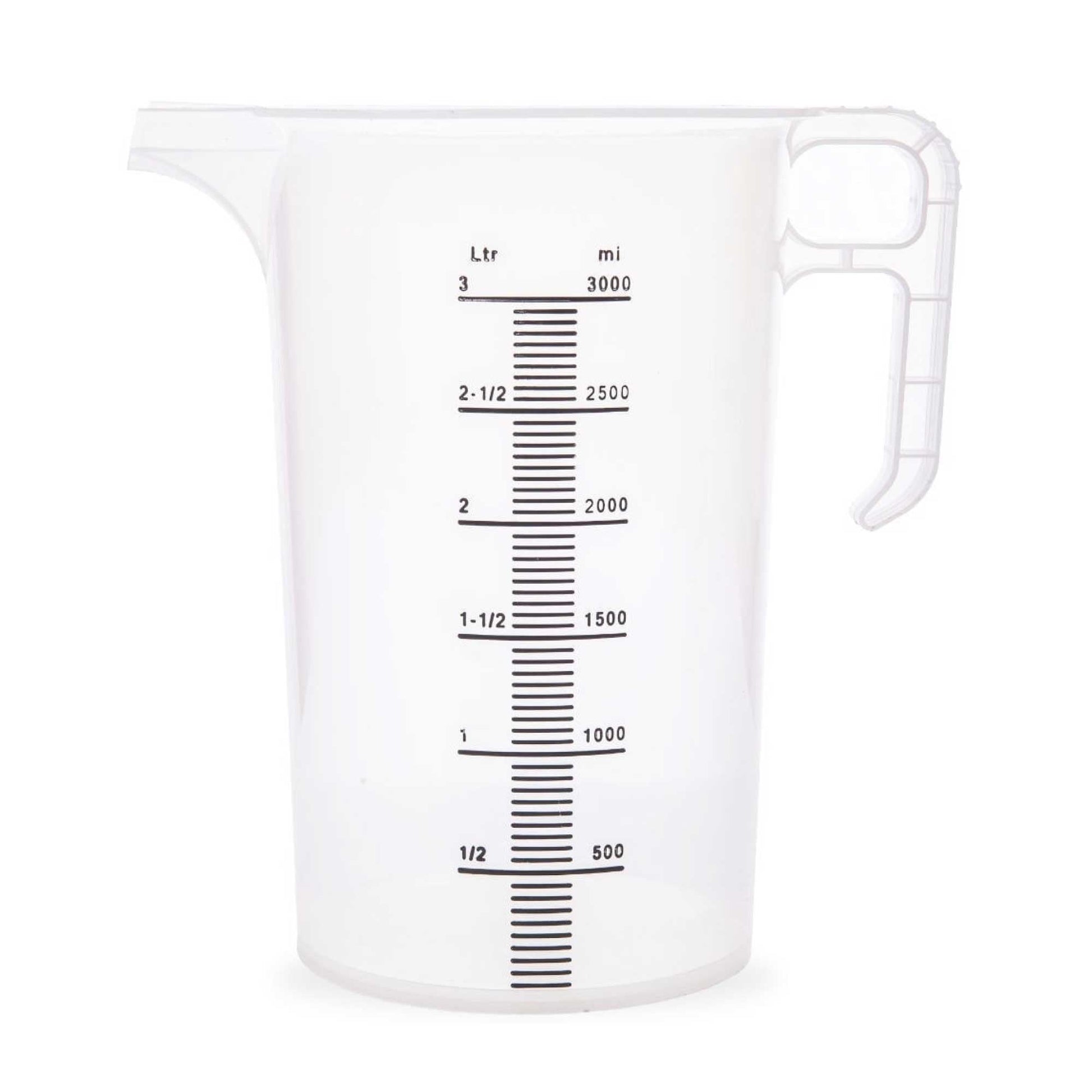 3L Measuring Jug Heavy Duty Clear Plastic Propylene Food Grade BPA 5 Pro-Jug-0