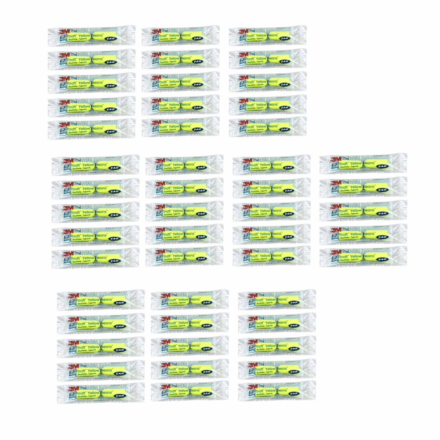 3M Foam Safety Neon Earplugs Workplace Noise Reduction Uncorded Disposable Plug-5