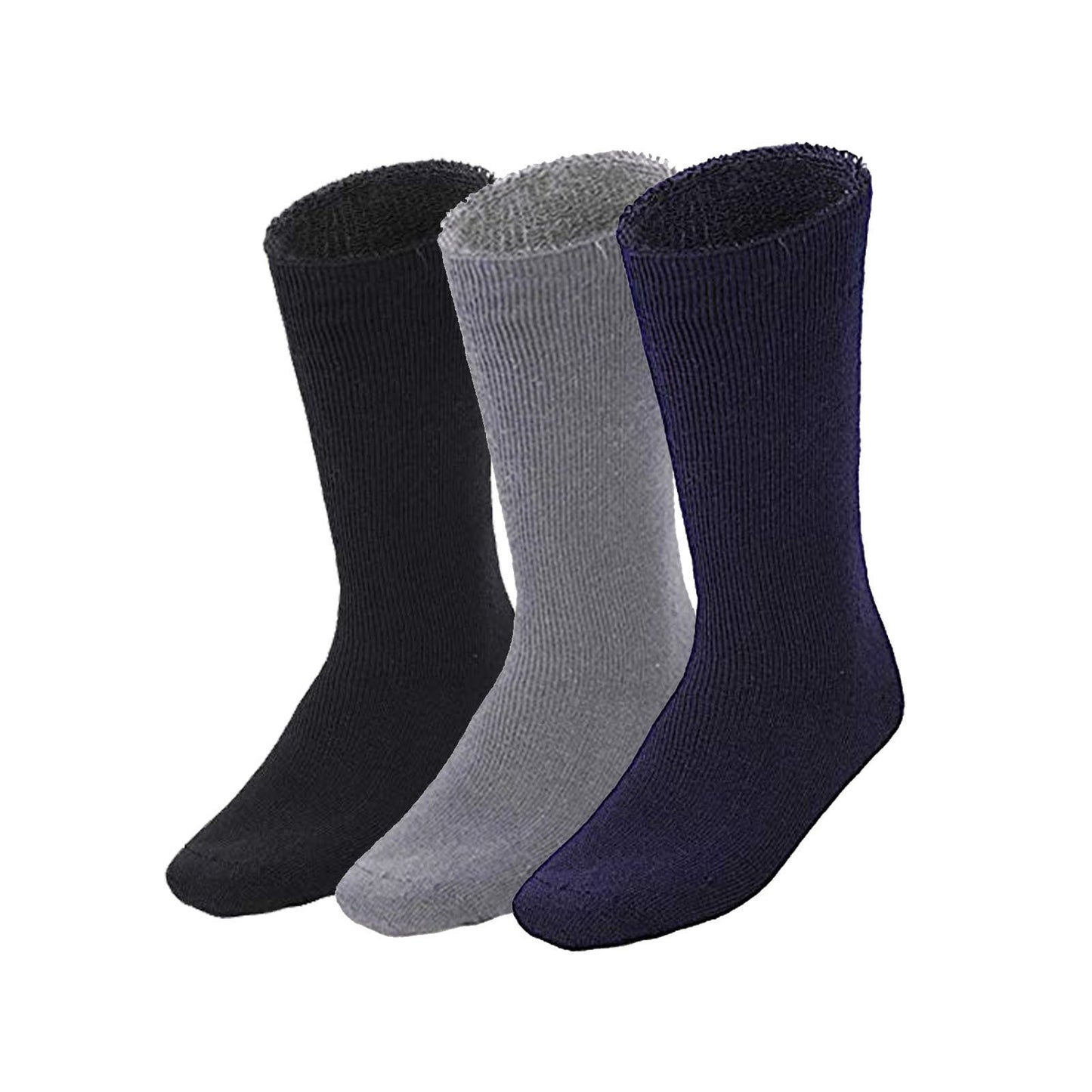 3 Pairs BAMBOO SOCKS Mens Heavy Duty Premium Thick Work Socks Cushion BULK-3