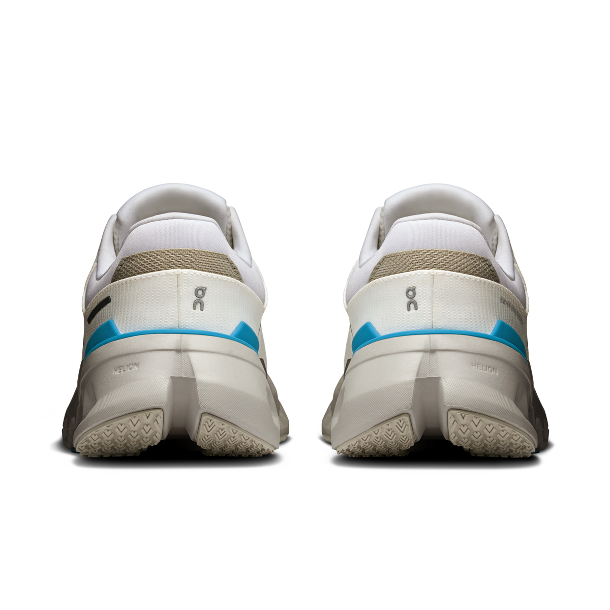 On Womens Cloudrunner 2 Running Shoes Sneakers in White/Horizon