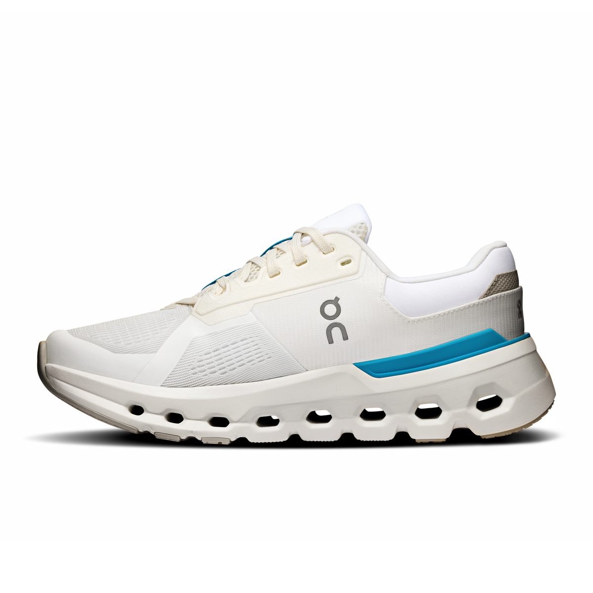 On Womens Cloudrunner 2 Running Shoes Sneakers in White/Horizon