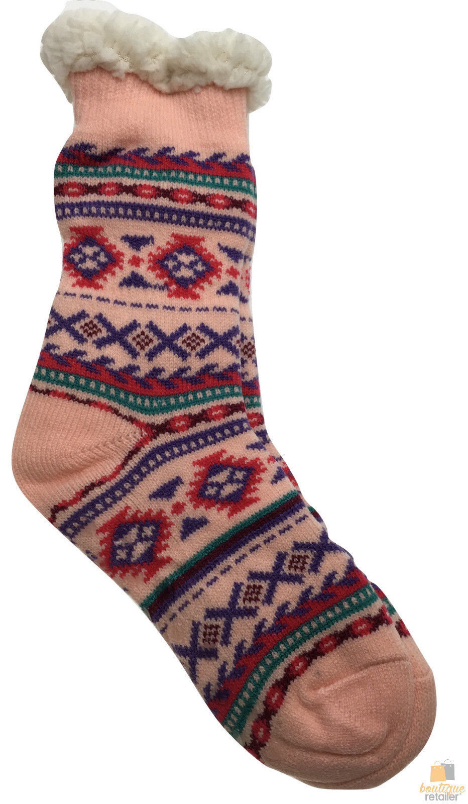 3 Pairs Ladies Thick Fur Bed Socks Womens Soft Work Fluffy Slipper Non Slip BULK-3