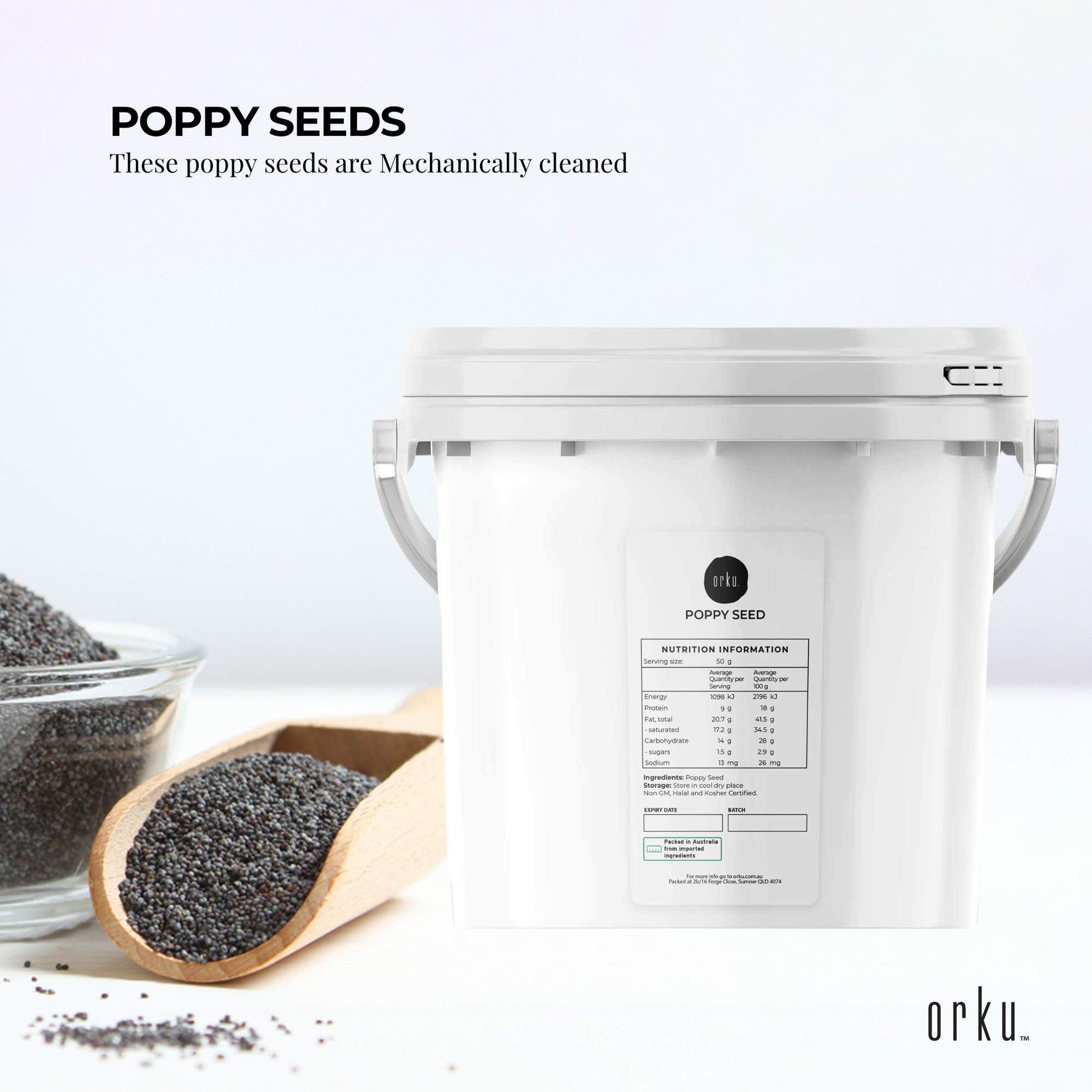 Orku Poppy Seeds Unwashed Buckets - Papaver Somniferum For Baking and Decorating-1