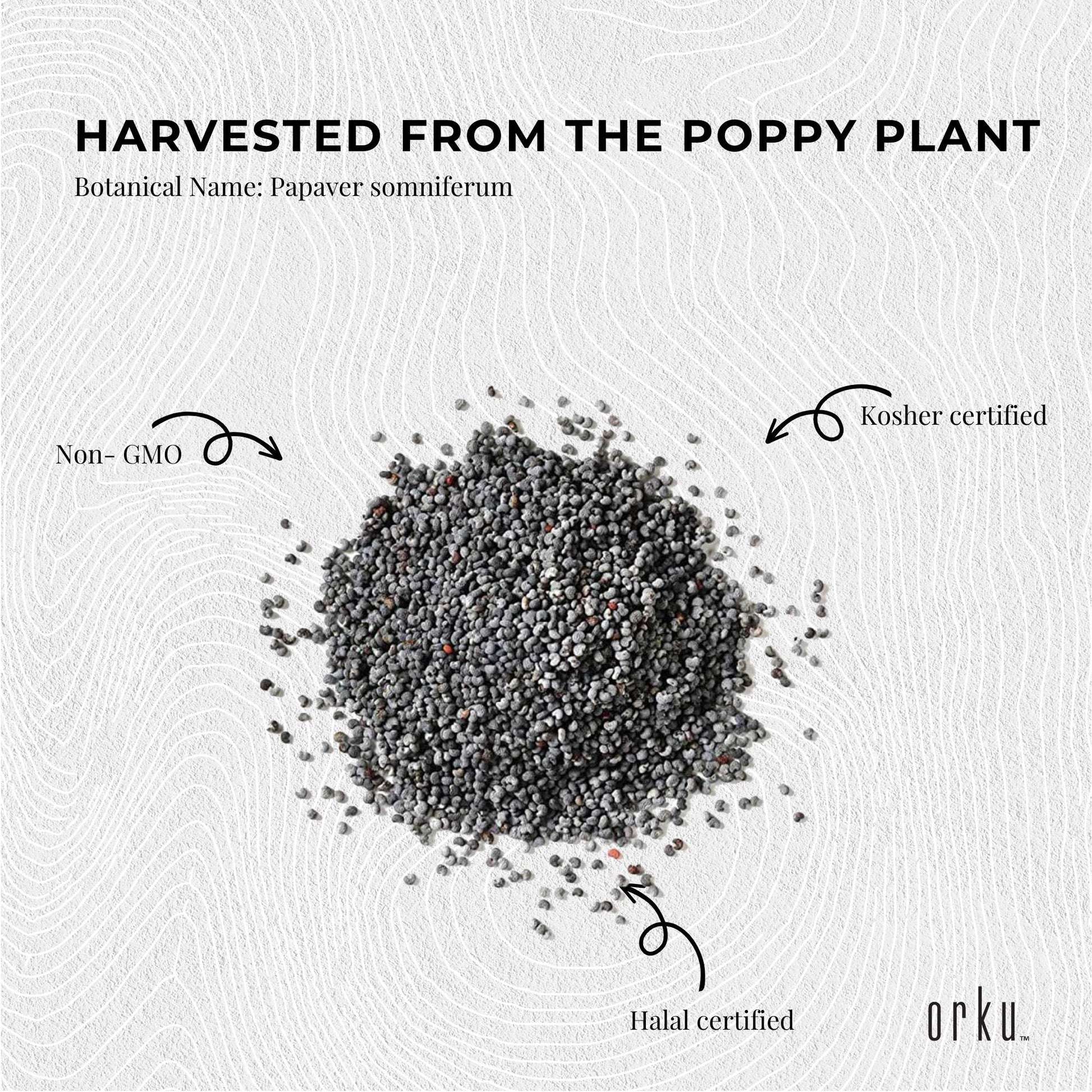 Orku Poppy Seeds Unwashed Buckets - Papaver Somniferum For Baking and Decorating-4