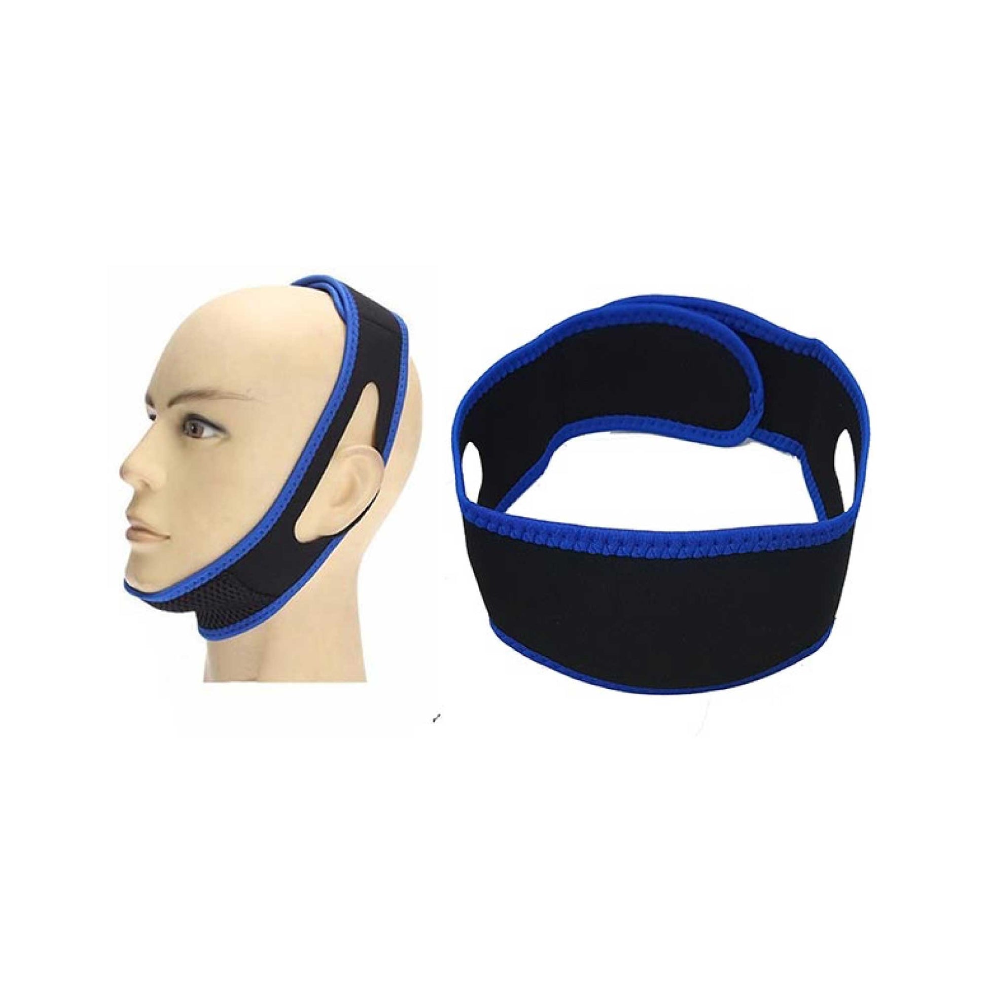 3x Anti Snoring Aid Adjustable Chin Strap - Jaw Brace Sleep Aid Device-1