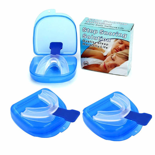 3x Anti Snoring Aid Mouth Guard - Adjustable Mouthguard Sleeping and Breathing-0