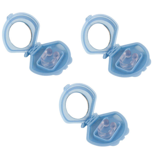 3x Anti Snoring Aid Nose Clips - Silicone Sleeping and Breathing Device-0