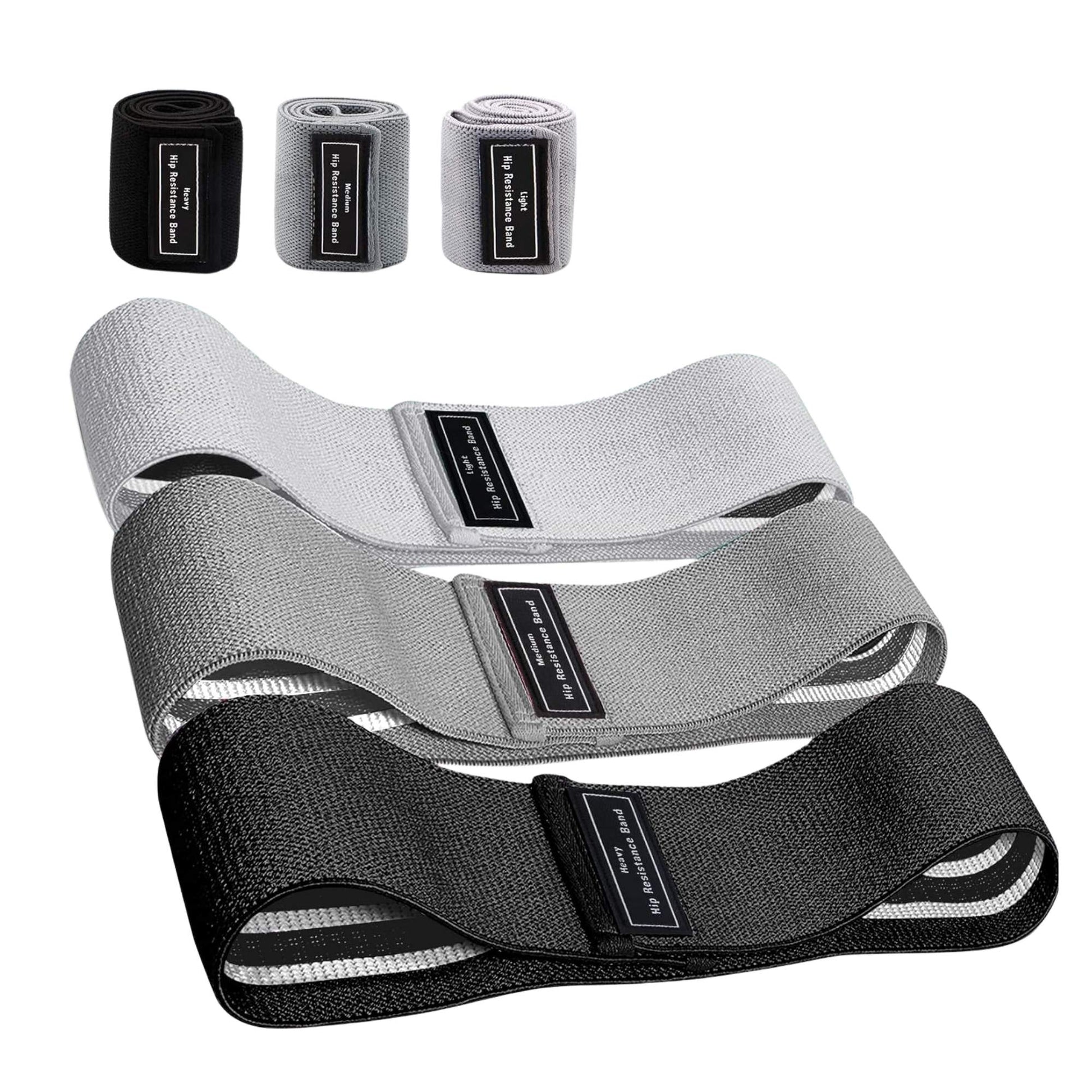 3x Resistance Exercise Hip Bands Set - Stretch Glute Booty Workout Power Loops-0