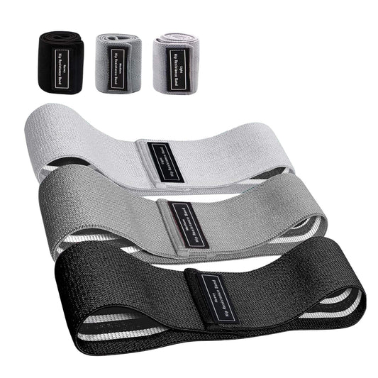 3x Resistance Exercise Hip Bands Set - Stretch Glute Booty Workout Power Loops-0