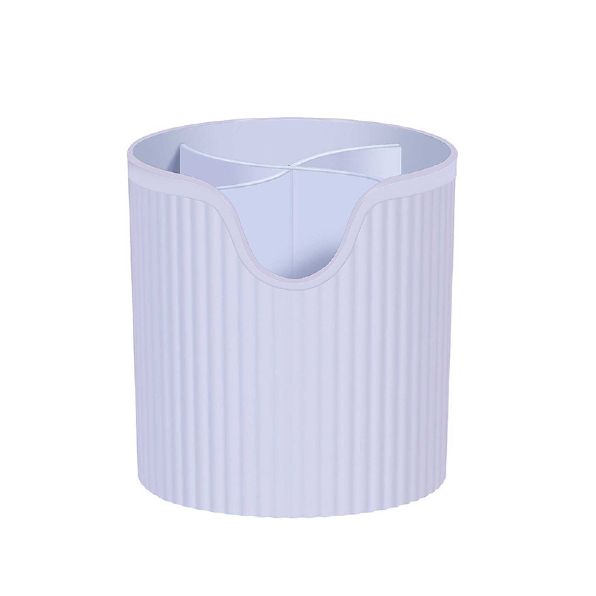 4 Slot Makeup Brush Organiser Bucket - Cosmetic Tool Storage Divider Tin-0