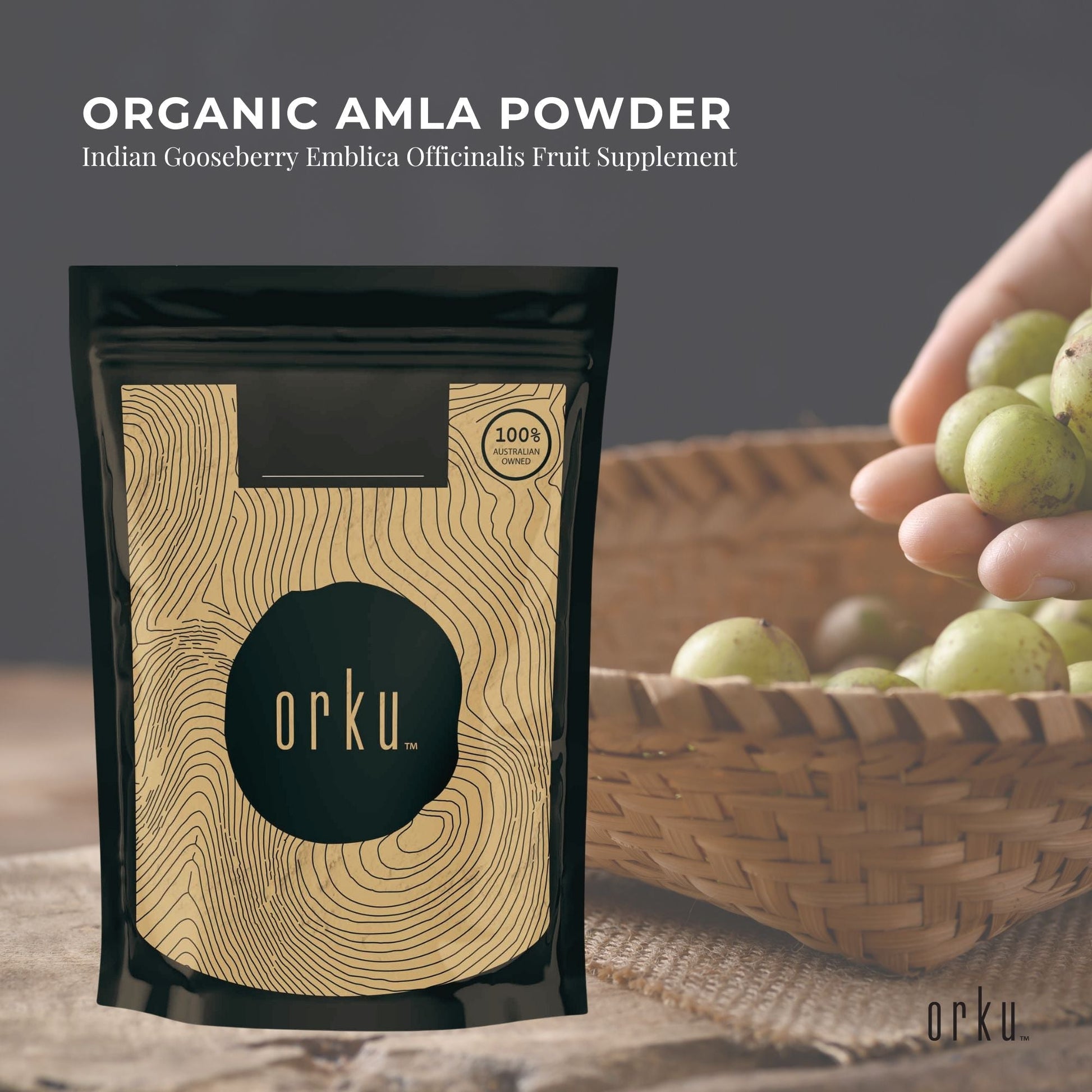 400g Organic Amla Powder Indian Gooseberry Emblica Officinalis Fruit Supplement-2