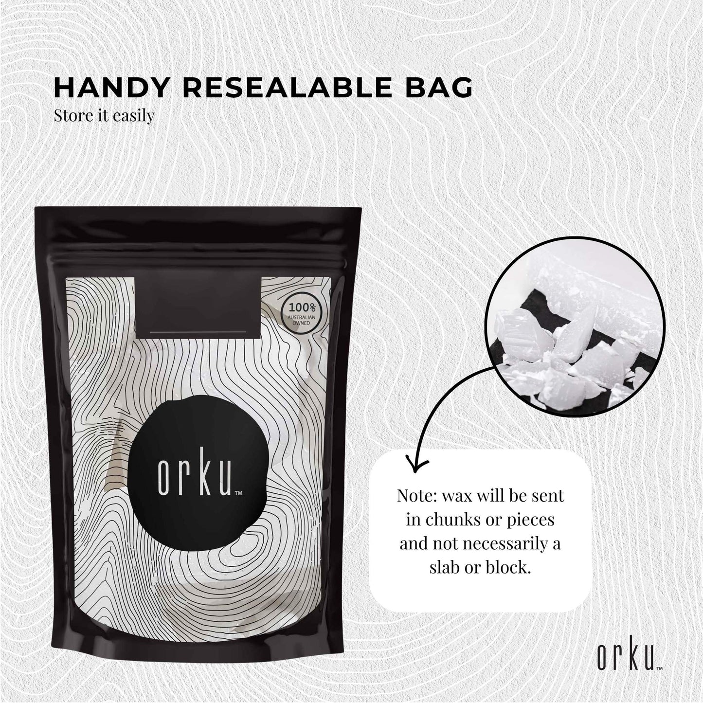 400g Paraffin Wax Blocks - Refined Hard Unscented 60/62 Chunk Candle Soap Making-3