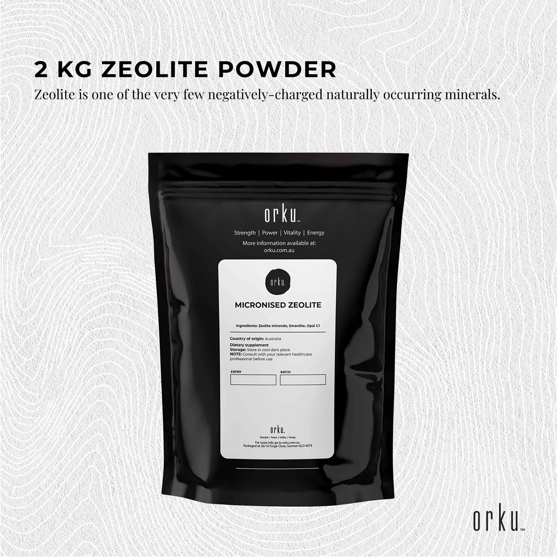 400g Pure Micronised Zeolite Powder Mineral - Micronized Volcamin-3