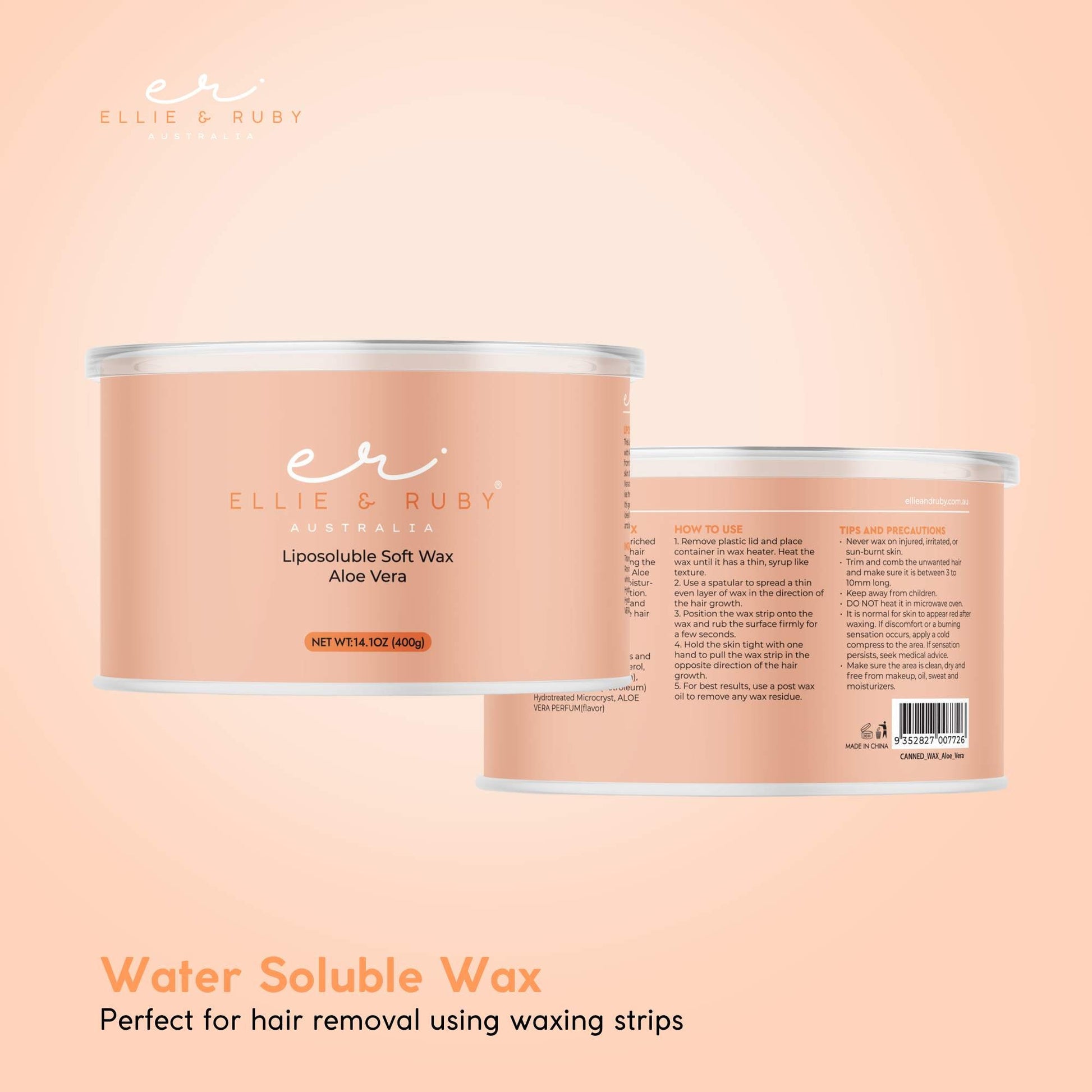 400g Soft Wax Hair Removal - Aloe Vera Depilatory For Salon Pot Warmer-2