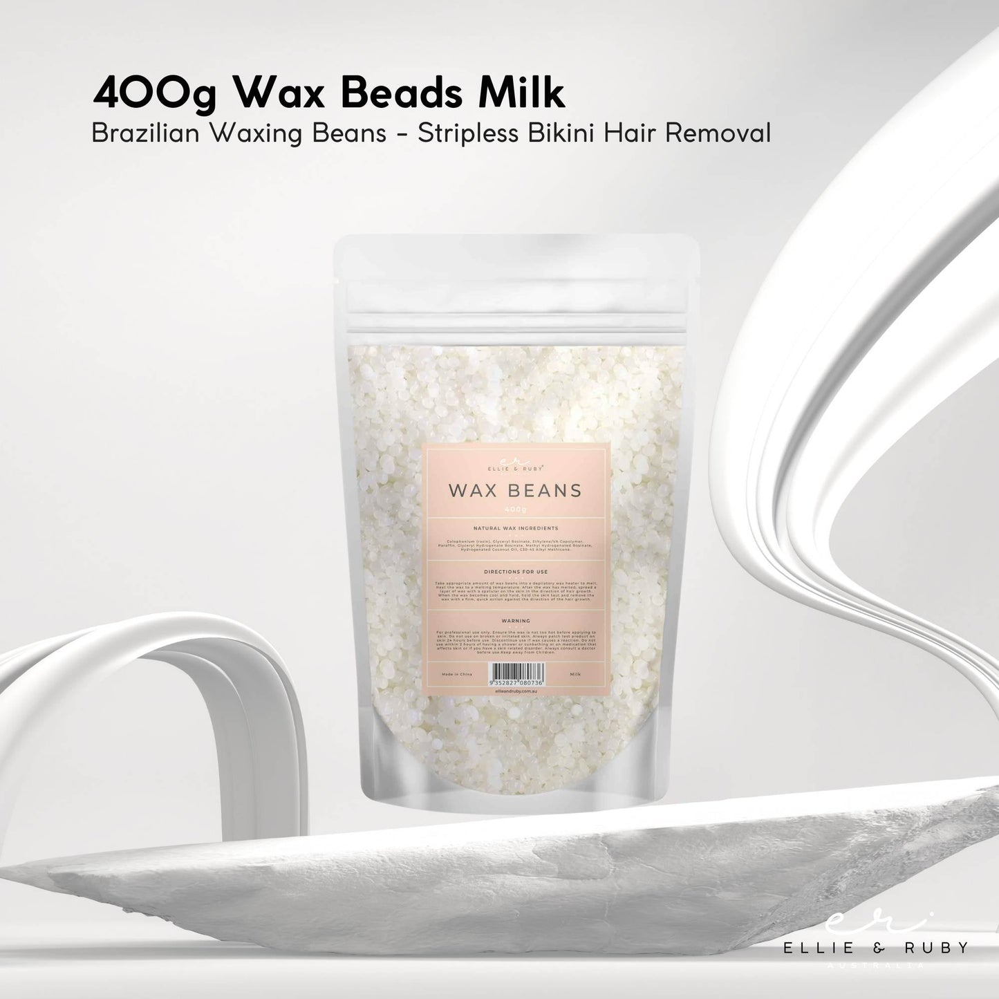 400g Wax Beads Milk - Brazilian Waxing Beans - Stripless Bikini Hair Removal-1