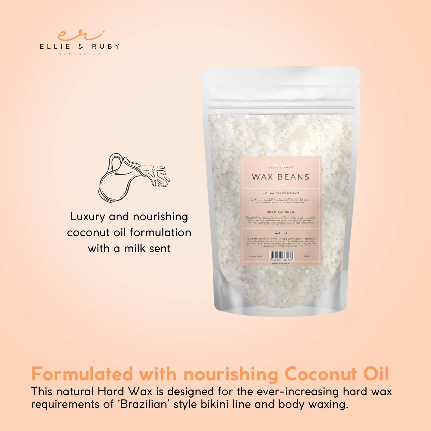 400g Wax Beads Milk - Brazilian Waxing Beans - Stripless Bikini Hair Removal-4