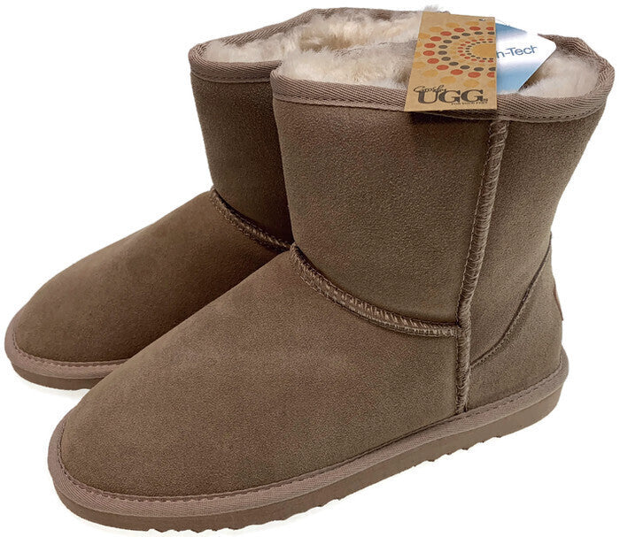 GROSBY Jillaroo Ladies UGG Boots Genuine Sheepskin Suede Leather High Classic Moccasins - Mushroom-6