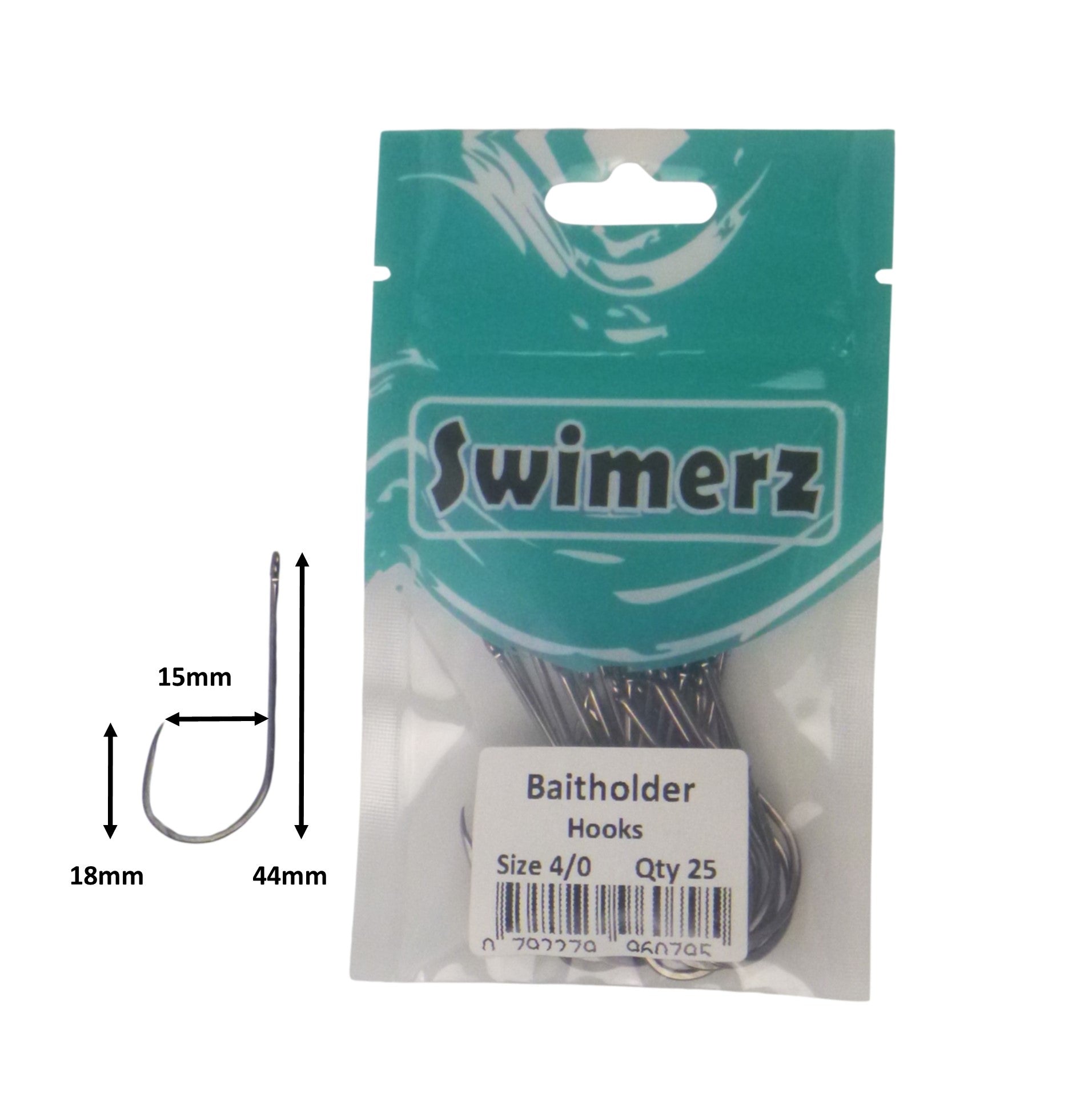 Swimerz 4/0 Baitholder Hook, Qty 25-2