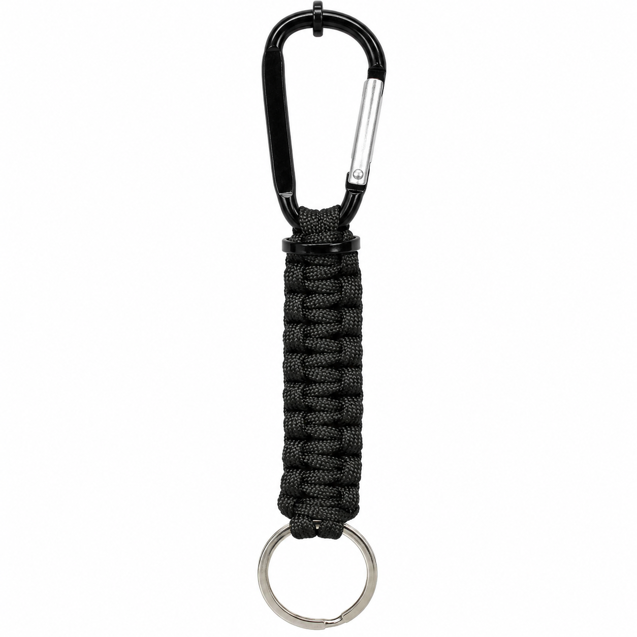 Paracord Keychain w/ Key Ring & Carabiner Clip Cable Holder