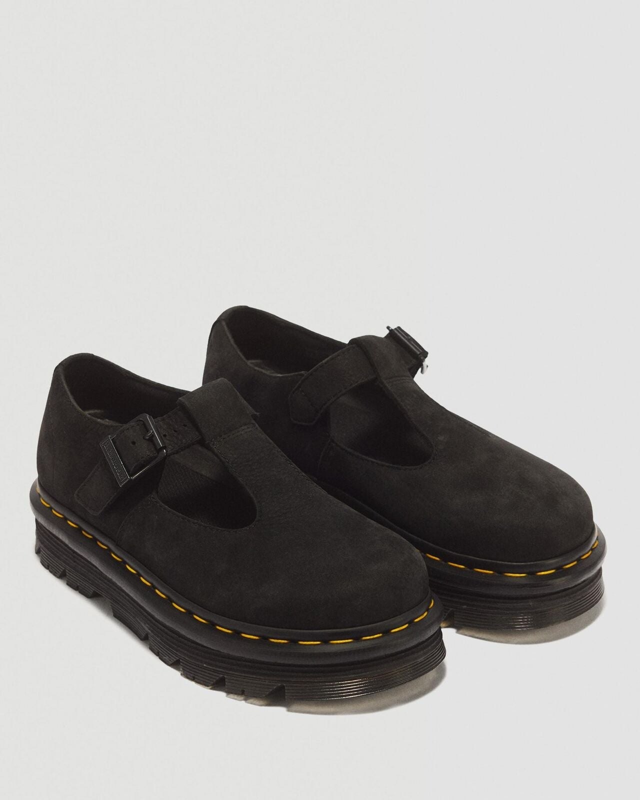 Dr. Martens Zebzag Milled Nubuck Mary Jane Sandals Shoes in Black
