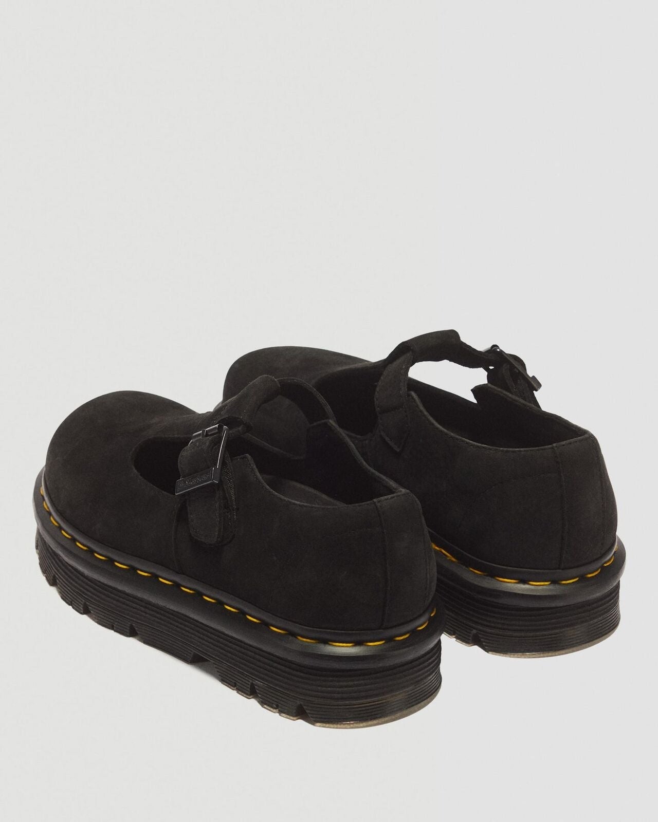 Dr. Martens Zebzag Milled Nubuck Mary Jane Sandals Shoes in Black