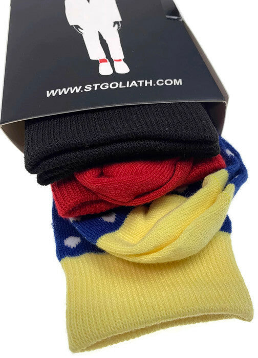 ST GOLIATH 3pk Get Smart Socks Snazzy Sox - Multi-2
