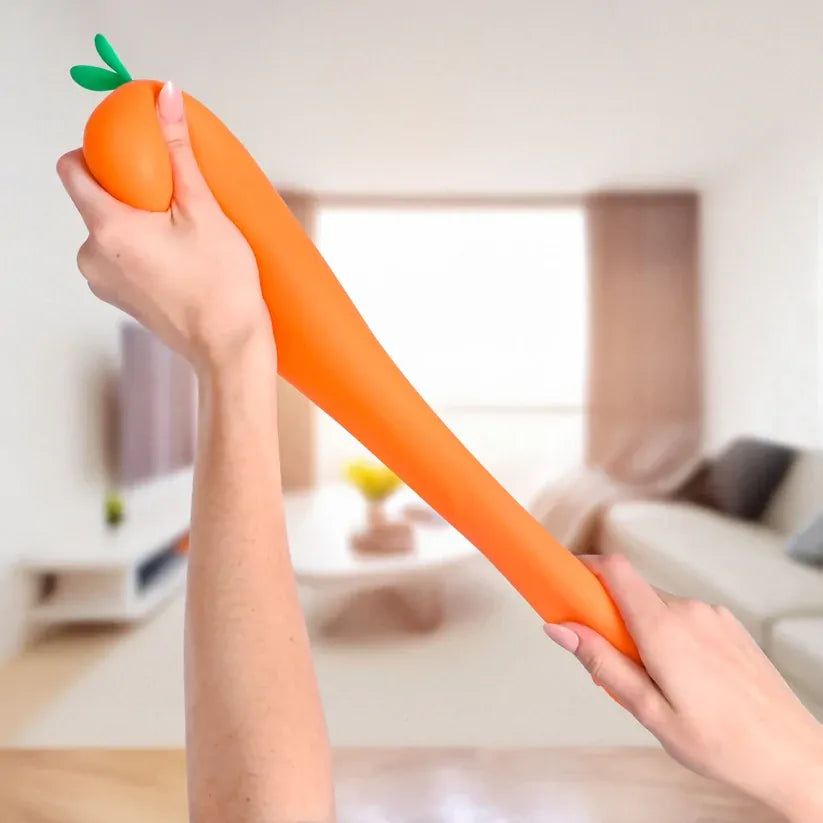 34cm Giant Carrot Squishy Fidget Squeezy Stress Relief Sensory Toy Fun
