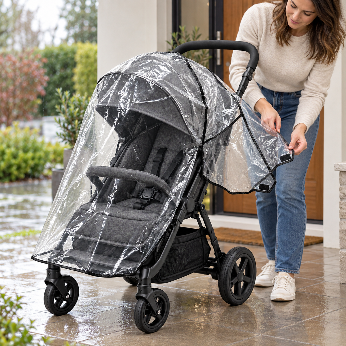 Universal Weather Rain Cover for Prams & Strollers - Universal (Waterproof)