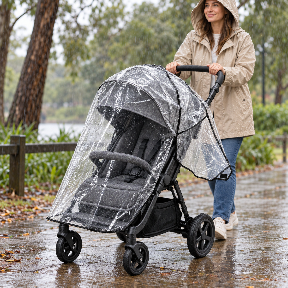Universal Weather Rain Cover for Prams & Strollers - Universal (Waterproof)