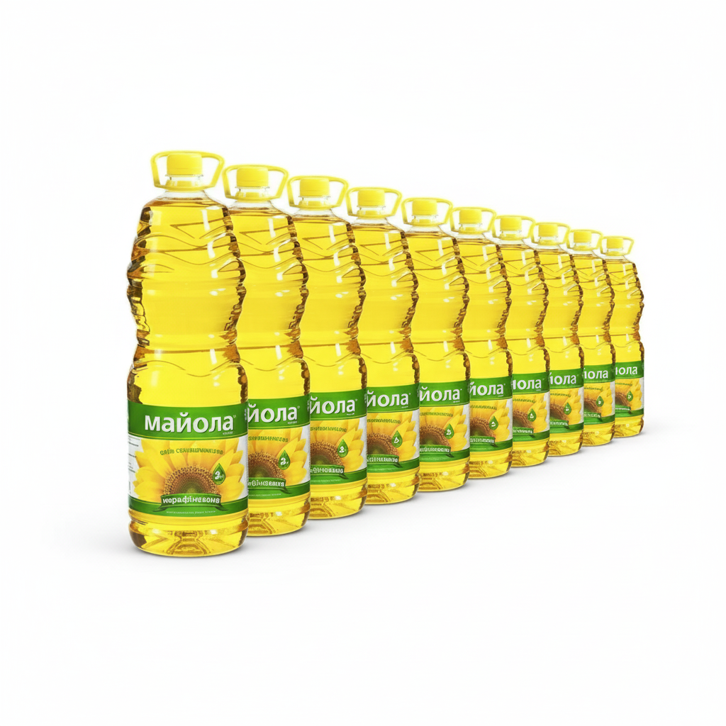 15x Majola 1L Sunflower Oil Unrefined Cold Pressed Non-GMO Ukrainian Cooking Oil (15L Total)