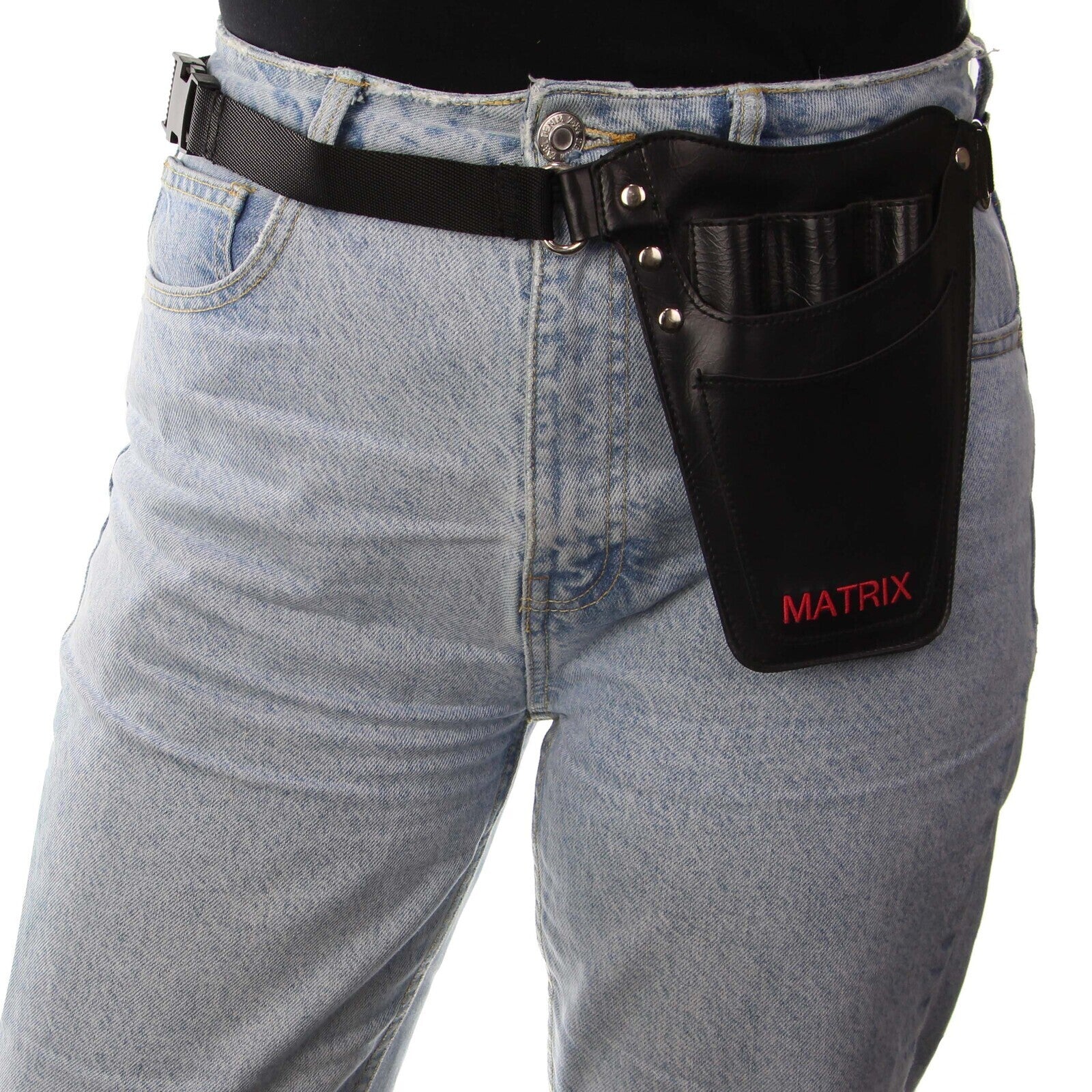 MATRIX Leather Tool Belt Barber Hairdressing Pouch Scissor Waist Pouch Bag-0