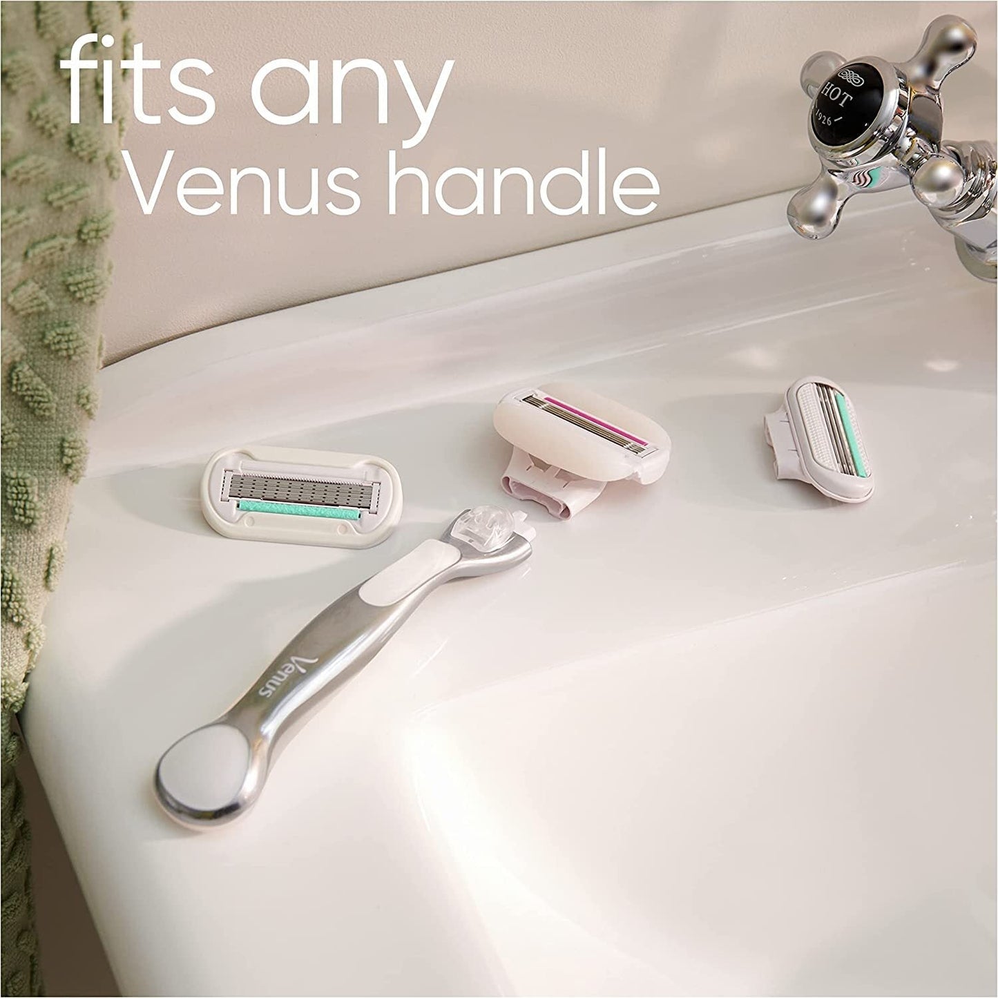 Gillette Venus Womens Comfortglide Sugarberry Razor Metal Handle + 2 Cartridges