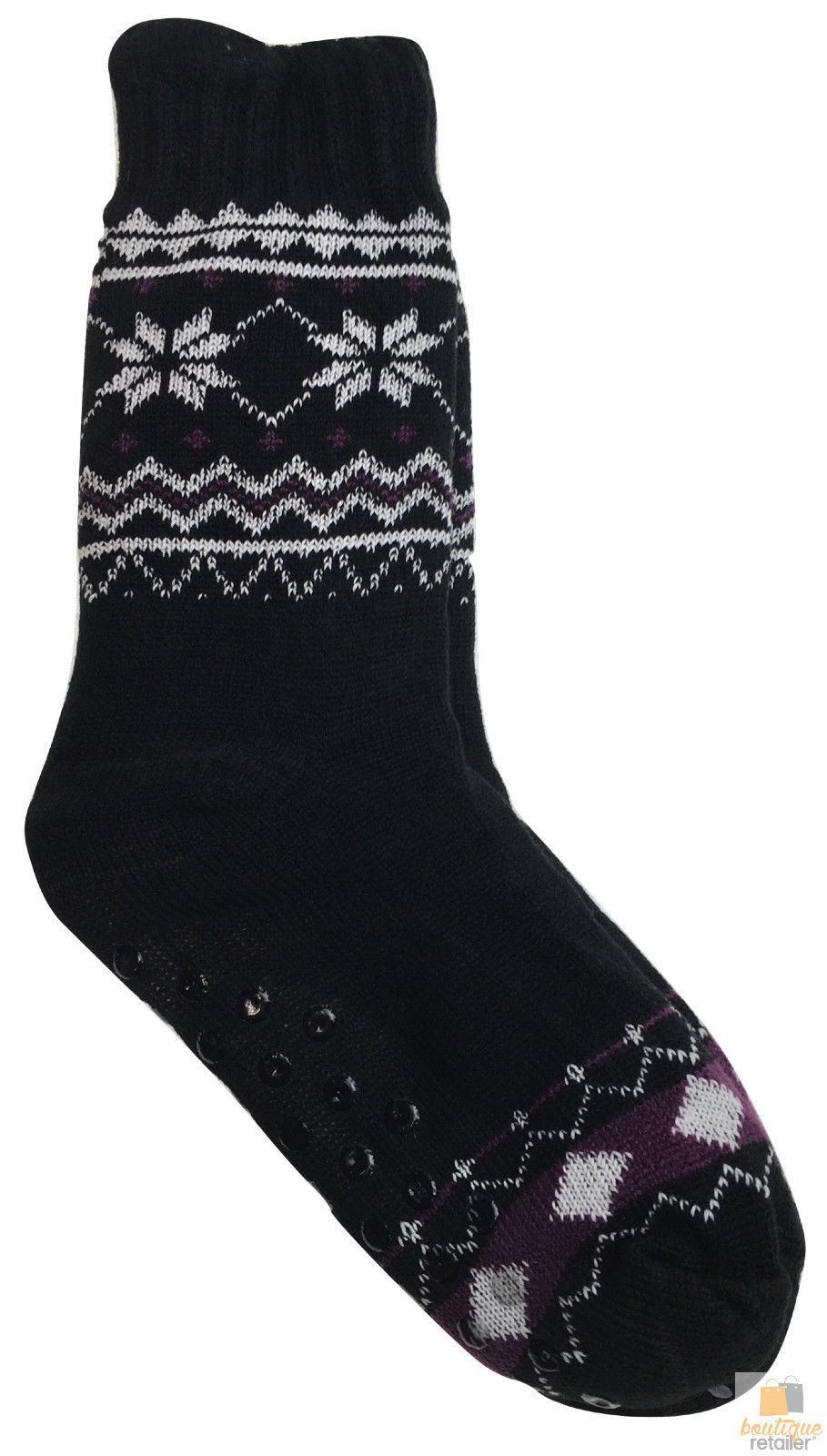 4 Pairs Mens Non Slip Thick Fur Warm Winter Bed Socks Thermal Warm Cushion BULK-4