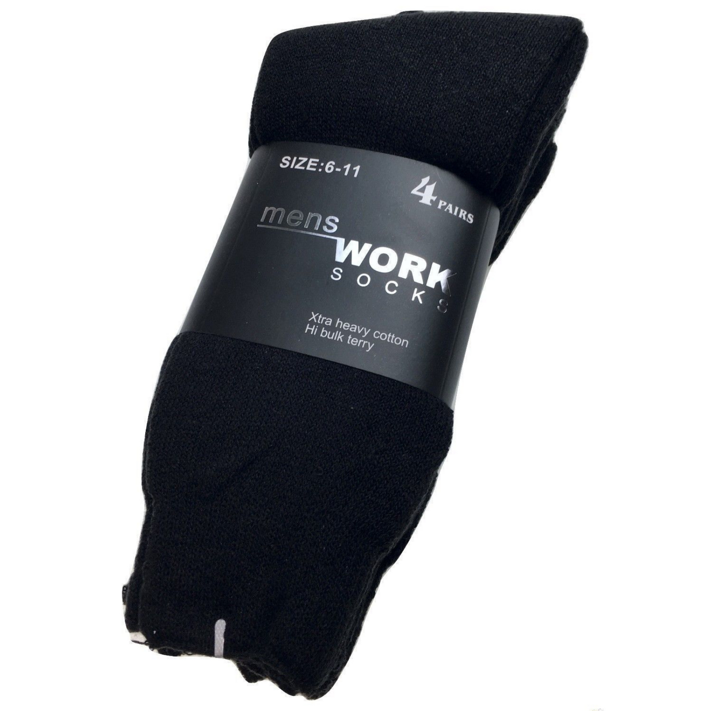 4 Pairs THICK WORK SOCKS Terry Cotton Extra Heavy Duty Outdoor Warm Mens Crew-4