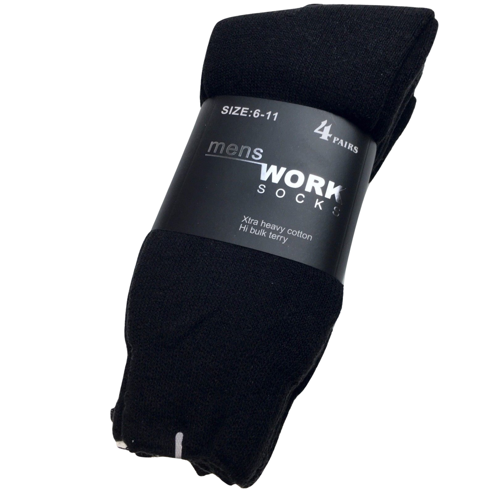 4 Pairs THICK WORK SOCKS Terry Cotton Extra Heavy Duty Outdoor Warm Mens Crew-1