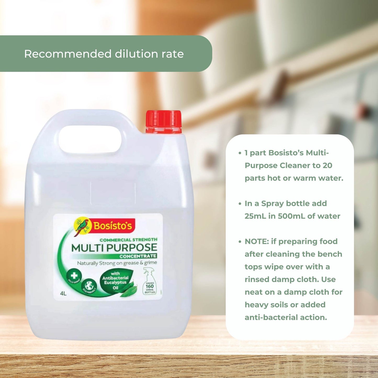 4L Multipurpose Cleaner Bosisto's Commercial Strength Concentrate Eucalyptus Oil-3