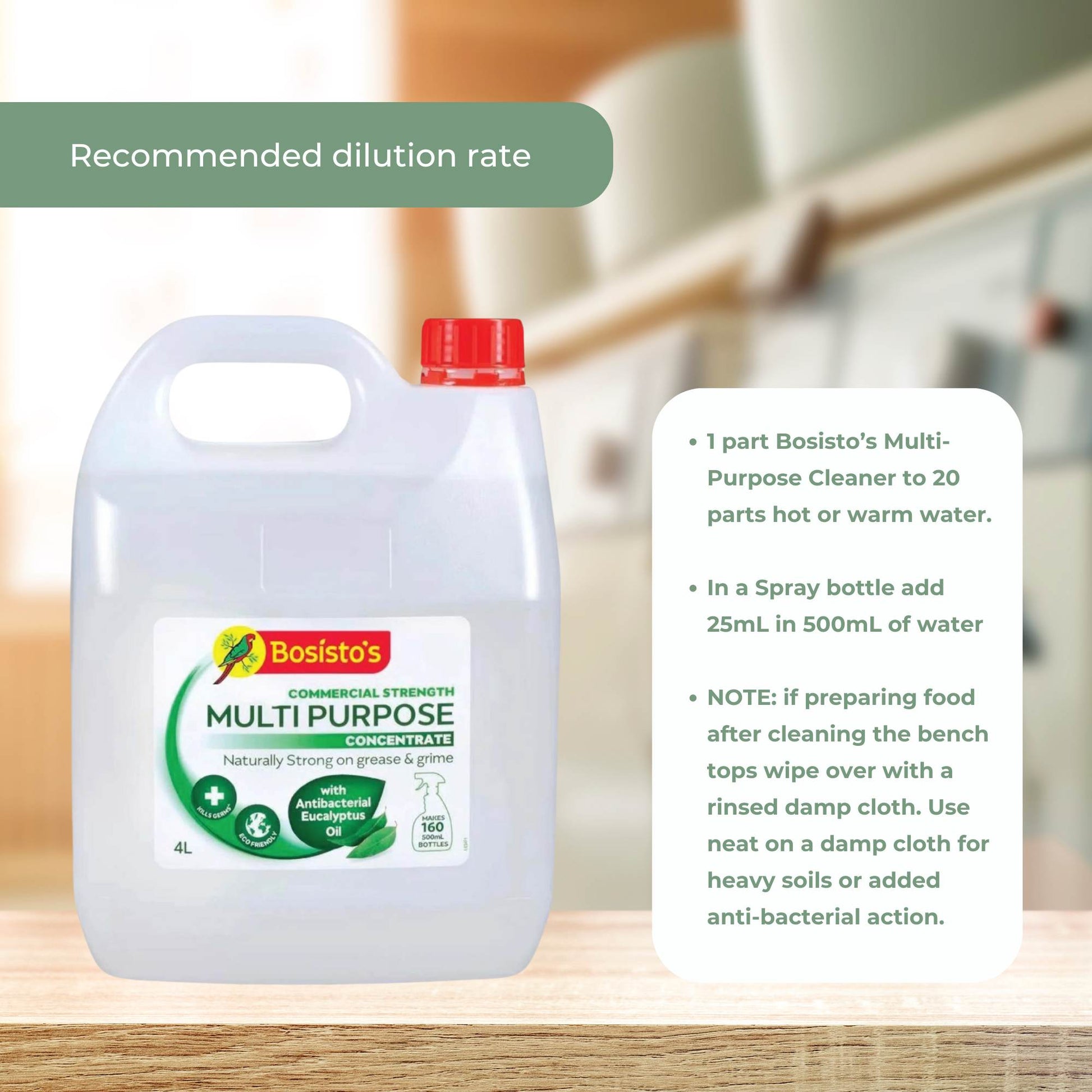 4L Multipurpose Cleaner Bosisto's Commercial Strength Concentrate Eucalyptus Oil-3