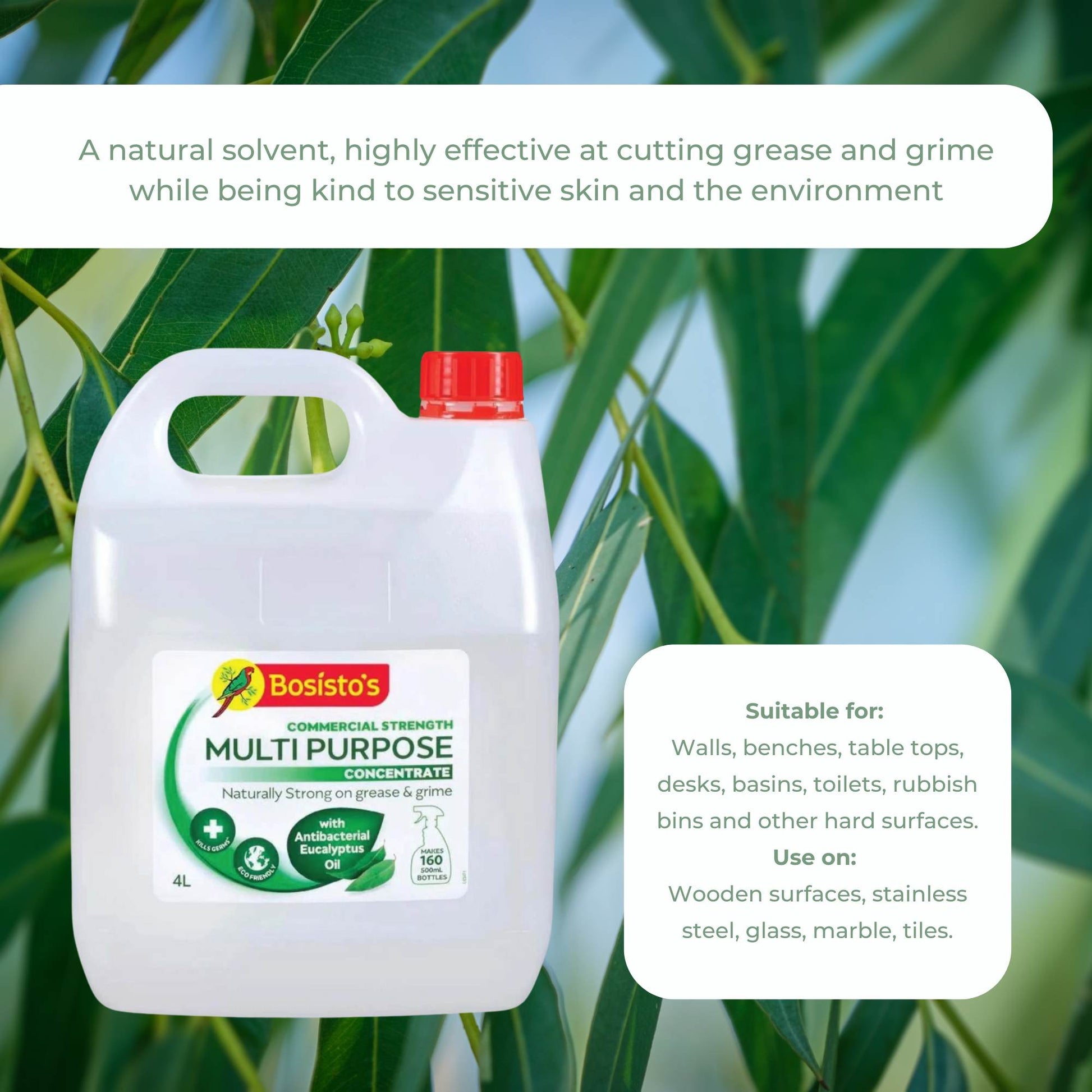 4L Multipurpose Cleaner Bosisto's Commercial Strength Concentrate Eucalyptus Oil-4