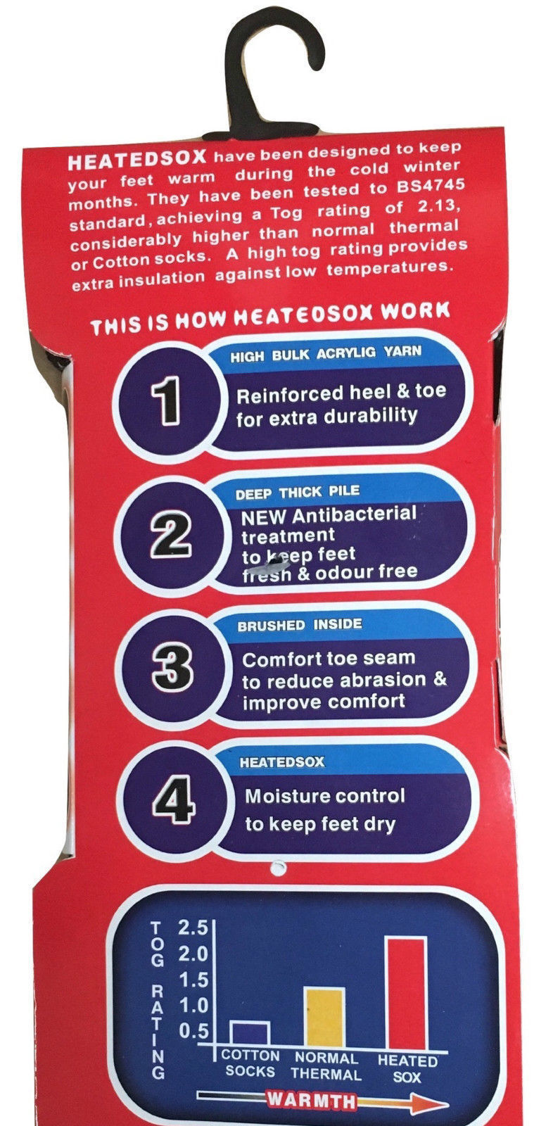 4 Pairs Mens THERMAL HEATED SOCKS Warm Winter Comfort Mens Work Sox Ski BULK - 6-11 UK-2