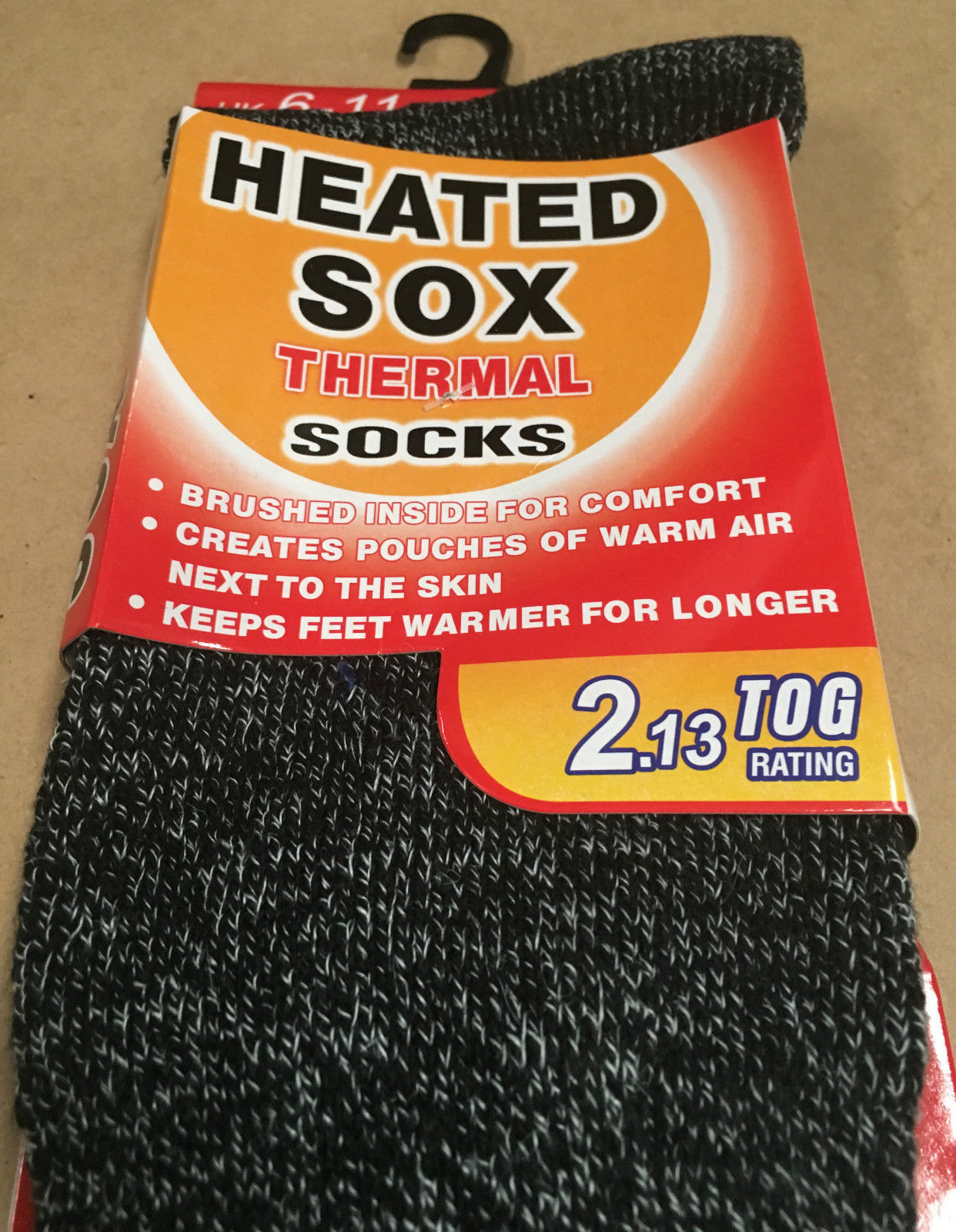 4 Pairs Mens THERMAL HEATED SOCKS Warm Winter Comfort Mens Work Sox Ski BULK - 6-11 UK-3
