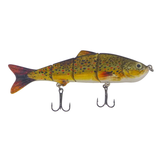 Finesse Naturals 4 Segment Swimbait, 110mm, Brown Trout-0
