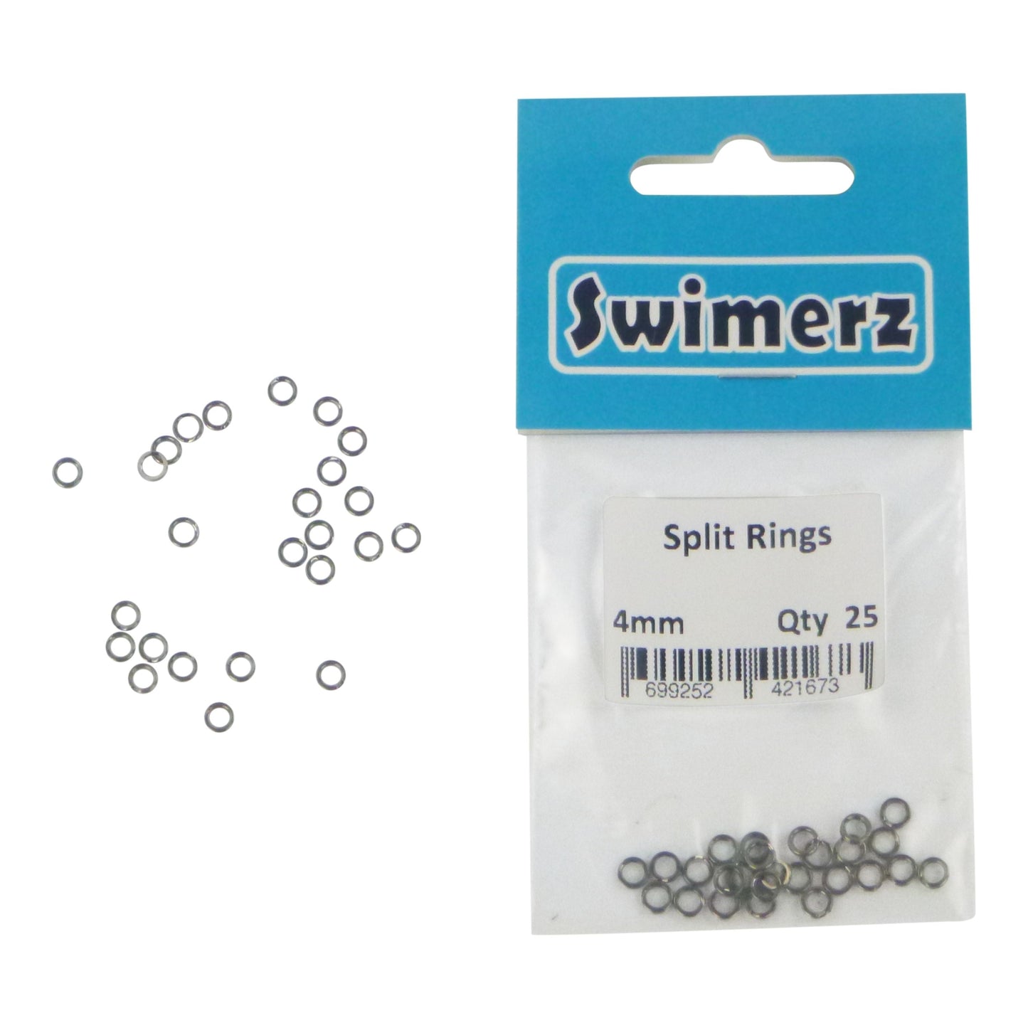 Swimerz 4mm Split Ring Stainless Steel, 25 pack-1