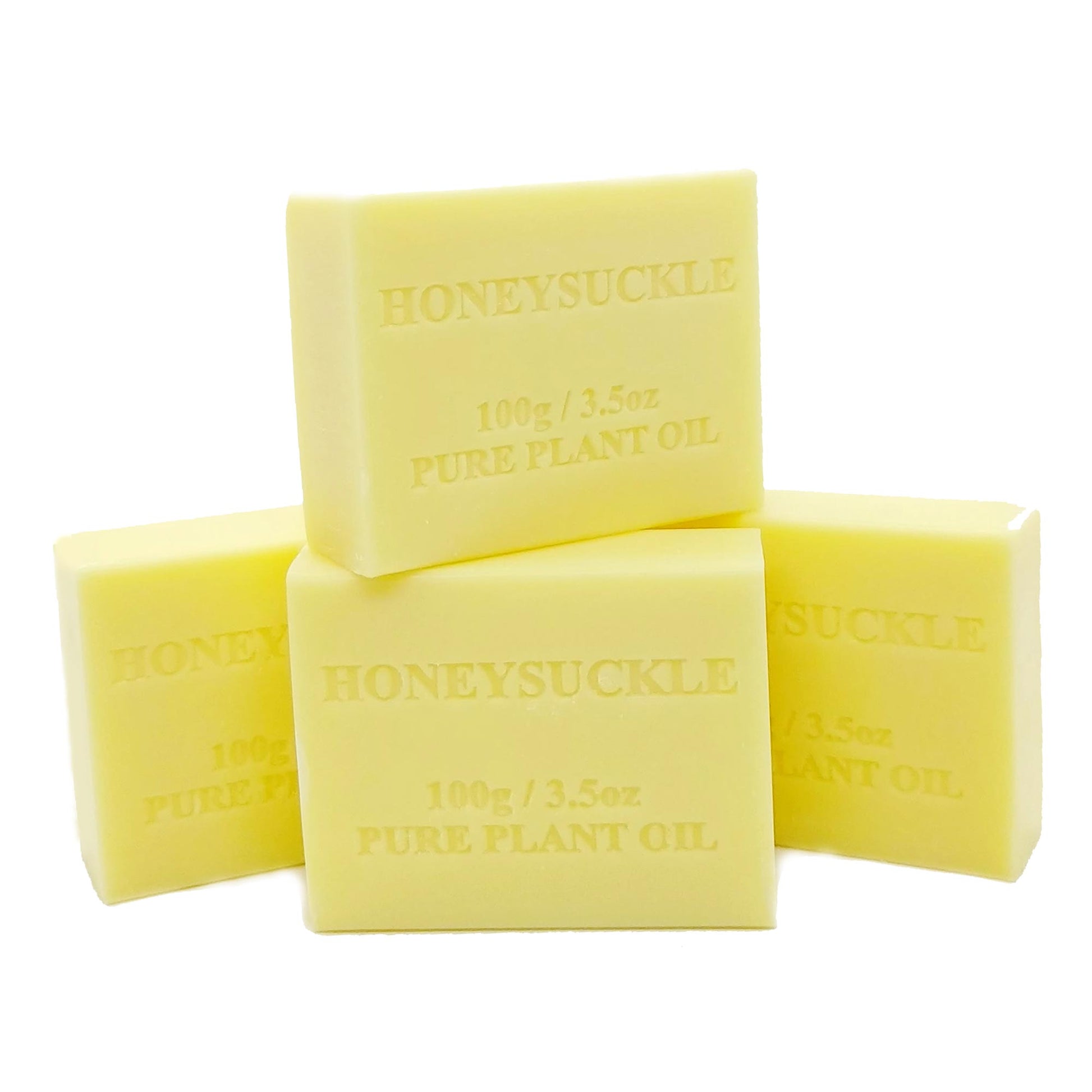 4x 100g Plant Oil Soap Honeysuckle Scent Pure Vegetable Base Bar Australian-0