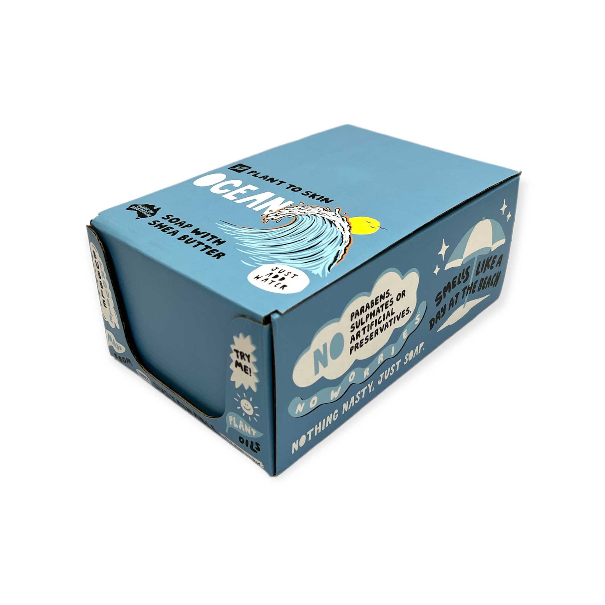 4x 100g Plant Oil Soap Ocean Scented - Pure Natural Vegetable Bar-1